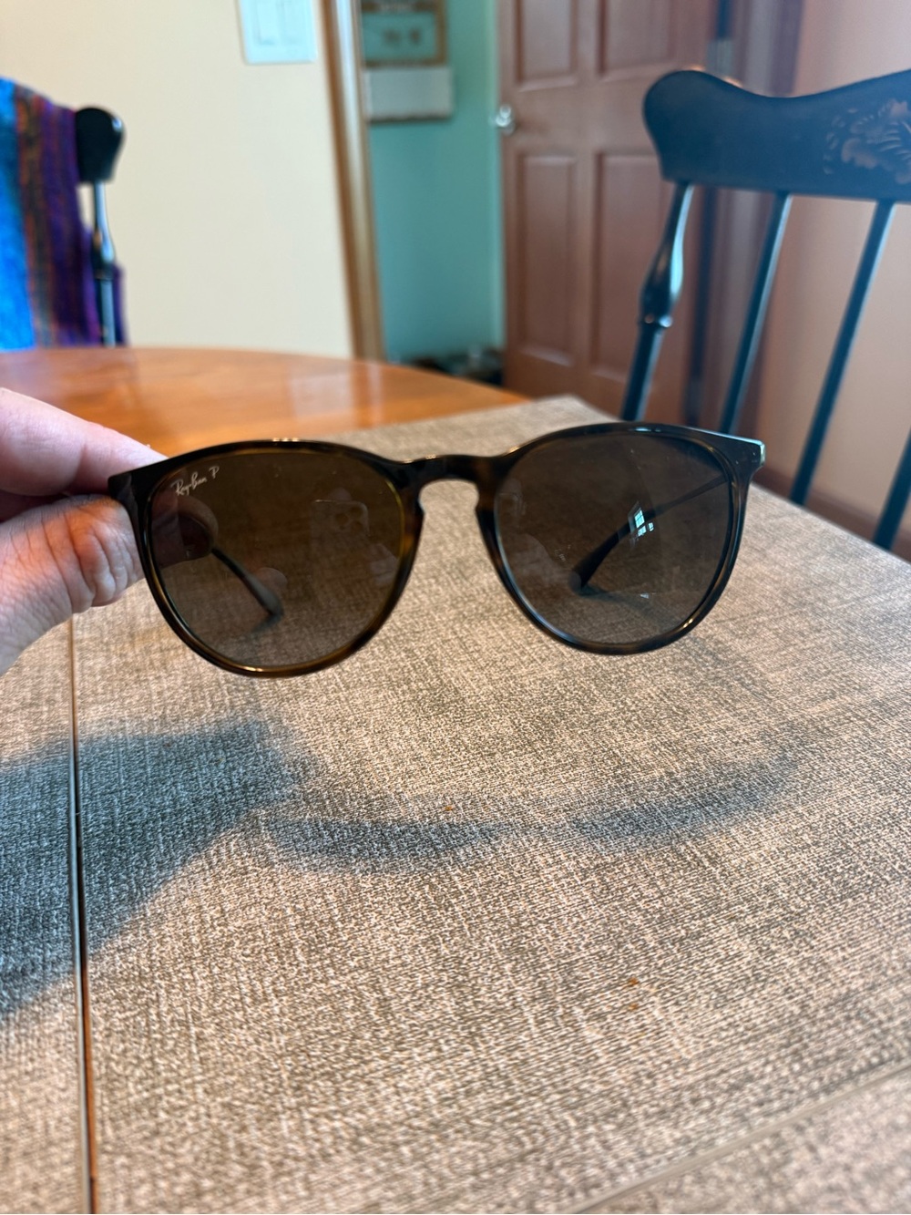 Ray-Ban Brown Leather Sunglasses Case